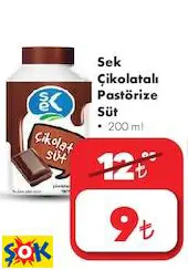 SEK ÇİKOLATALI PASTÖRİZE SÜT SEK ÇİKOLATALI PASTÖRİZE SÜT